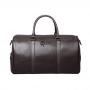 Fashion Brown Leather Weekender Bag With Shoe Compartment