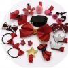 Generic Princess Headwear Set Girls Hair Accessories Ribbon Bow Hair Clip Hairpins Box-grey
