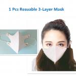 Generic 1pcs Reusable Washable Protective 3-Layer Face Mask