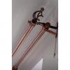Generic adjustable curtains rods double 2m Brown