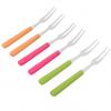 Generic 6Pcs Stainless Steel Fruit Forks Mini Cake Dessert Fork