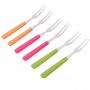 Generic 6Pcs Stainless Steel Fruit Forks Mini Cake Dessert Fork