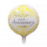 Generic 18inch Happy Anniversary Gold Detailed Foil balloon - 1pc