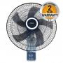 Mika MFW183R/GB - 18" Wall Fan, 60W With Remote, Grey & Black