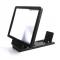 Generic Screen Amplifier Mobile Phone Magnifier Hd Stand Eyes Protection Phone Holder-Black