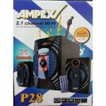 Ampex SUBWOOFER 2.1 Channel 8500W - Black , BLUETOOTH