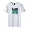 Fashion Print T-Shirts Men Short Sleeve Tanks (White)