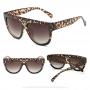 Fashion Retro Leopard Round Circle Frame Sunglasses Eyewear