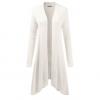 Generic Women Sweater Long Sleeve Coat Loose Turn-down Collar Knitted Cardigans Blouse-white-S