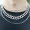 Fashion Mens 18inch Iced Out Hip Hop Miami Cuban Link Choker Chain