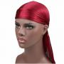 Fashion Stretchy Silky Durag Head Wear - Burgundy