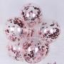 Generic 5Pcs 12inch Confetti Latex Balloons - Rose Gold