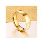 Fashion Gold Plated 6mm Wedding Band Ring For Women & Men