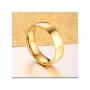 Fashion Gold Plated 6mm Wedding Band Ring For Women & Men