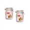 Bon Appetit Square BA Glass Jar 1L With Clip (2pcs)