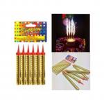 Generic Birthday 6PCS FIREWORKS PARTY SPARKLING CAKE CANDLES