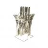Generic 24 Pcs Stylish Plain Stainless Steel Cutlery Set