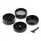 Generic Home-Mini Aluminum Alloy Spice Crusher Hand Muller Pollen Herbal Herb Grinder Gift Black