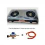 VELTON 2 Burner Gas Gas Cooker+FREE 6KG Regulator,1.5m Pipe&clips