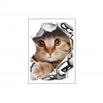 Generic 3D PVC DIY Wall Stickers Animal Cat/Dog Printed Bathroom Toilet