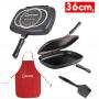 Dessini 36CM Dessini Double Grill Pan  (Free Apron & Spatula)
