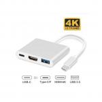 Generic Type C To 3 Port Adapter With Type-C, HDMI, USB 3