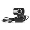 Generic HD Laptop Desktop Computer Camera New USB Computer Camera Rotatable USB Webcam Camera Web Cam With Mic Black Silver