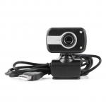 Generic HD Laptop Desktop Computer Camera New USB Computer Camera Rotatable USB Webcam Camera Web Cam With Mic Black Silver