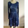 Generic Women Dress Long Sleeve O-Neck Floral Printed Dress Casual Loose Dresses-navy Blue-XXL