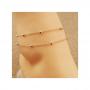 Fashion Unique Cute Gold Double Chain Ankle Barefoot Beach Anklet