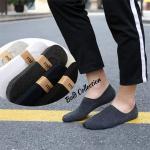 Fashion 4PCs Finest Cotton Unisex Plain Invisible Socks(SHOE Size 40-46)