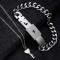 Fashion Lovers Fashion Key Necklace And Lock Bracelet Couple Valentines Gifts Silver-silver