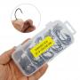 Generic 50PCS Worm Hooks Set With Tackle Box Fishing Crank Hooks