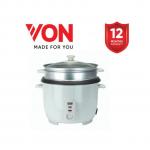 VON HR2811GW/VSRM28BGW - Rice Cooker - 2.8 Litres - White.
