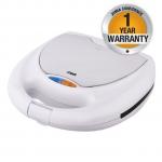 Mika MSAN300 - Sandwich Maker, 2 Slice, Non-Stick Plates - White.