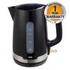 Mika MKT1204 - Electric Kettle, Plastic, 1.7L, Cordless, Black.