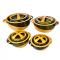 Redberry Sparkling Moon Insulated Hot Pot - 4PCS Set - Green/Yellow