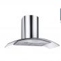 Newmatic 90cm  Kitchen Wall Hood with Curved Tempered Glass and Push Button