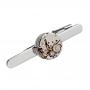 Generic Silver Brass Watch Movement Punk Tie Bar Business Formal Clip Mens