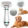 Generic 2in1 Pet Dog Cat Hair Dryer W/ Slicker Brush Adjustable Temperature UK
