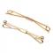 Generic 2Pcs Mens Gold Necktie Tie Clip Bar Clasp Cravat Pin Skinny Brooch