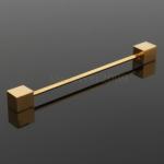 Generic Mens Tie Necktie Pin Clip Clamp Clasp Shirt Clamp Golden Square