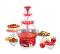 Nostalgia DBF15RR Lighted Party Fountain - Retro Red
