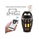Generic Flame Atmosphere Portable Wireless Speaker With LED Flickers For Outdoor Camping - Black