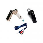 Generic Car Bluetooth Hands Free Modulator + Free Bluetooth Headset + Free Aux to RCA Cable