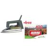 Rebune Classic Dry Iron, 1000-1200W - Grey & Silver +  Free KSH 100 Safaricom