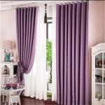 Purple Curtain (5M) (2Panels,each 2.5M) + FREE WHITE SHEER