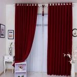Maroon Curtain (4M) (2Panels,each 2M) PLUS FREE WHITE SHEER