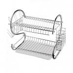Rashnik 2 Tier Dish Rack Stainless Steel, With Drain Board