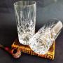Water glasses silver flower
